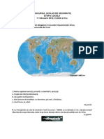 2012 - Geografie - Etapa Locala - Subiecte - Clasa A IX-a - 0