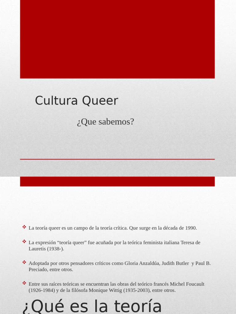 Cultura Queer | PDF | Queer | Estudios LGBTQIA+