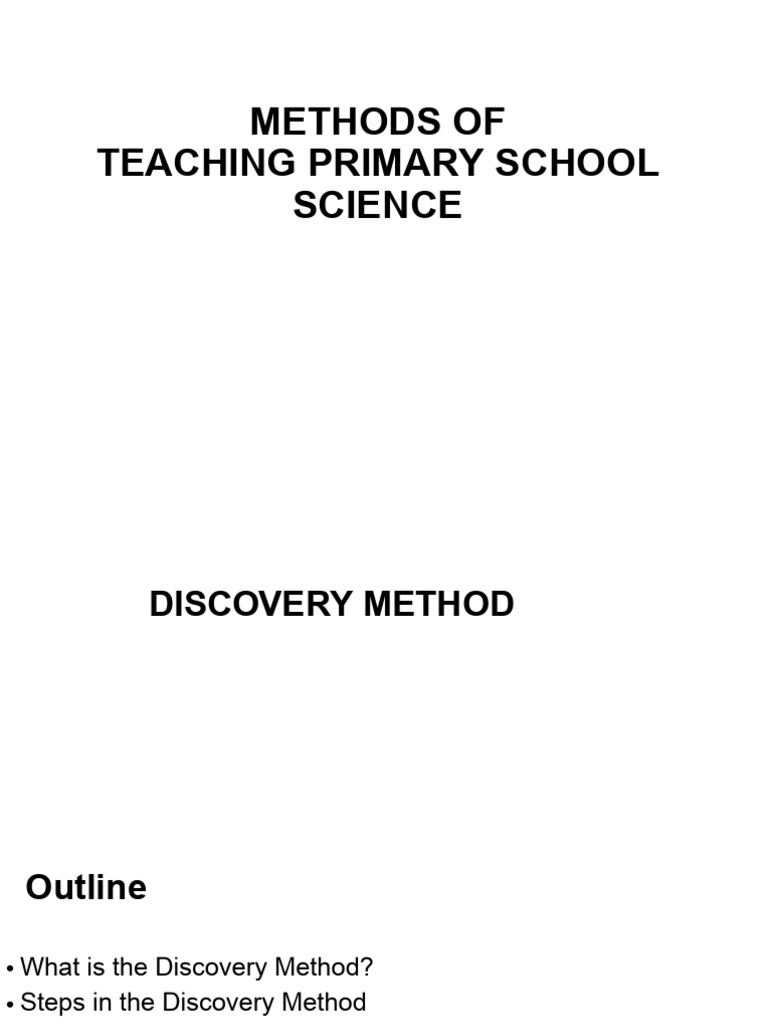 Discovery Method in Primary Science Teaching | PDF | Learning | Knowledge