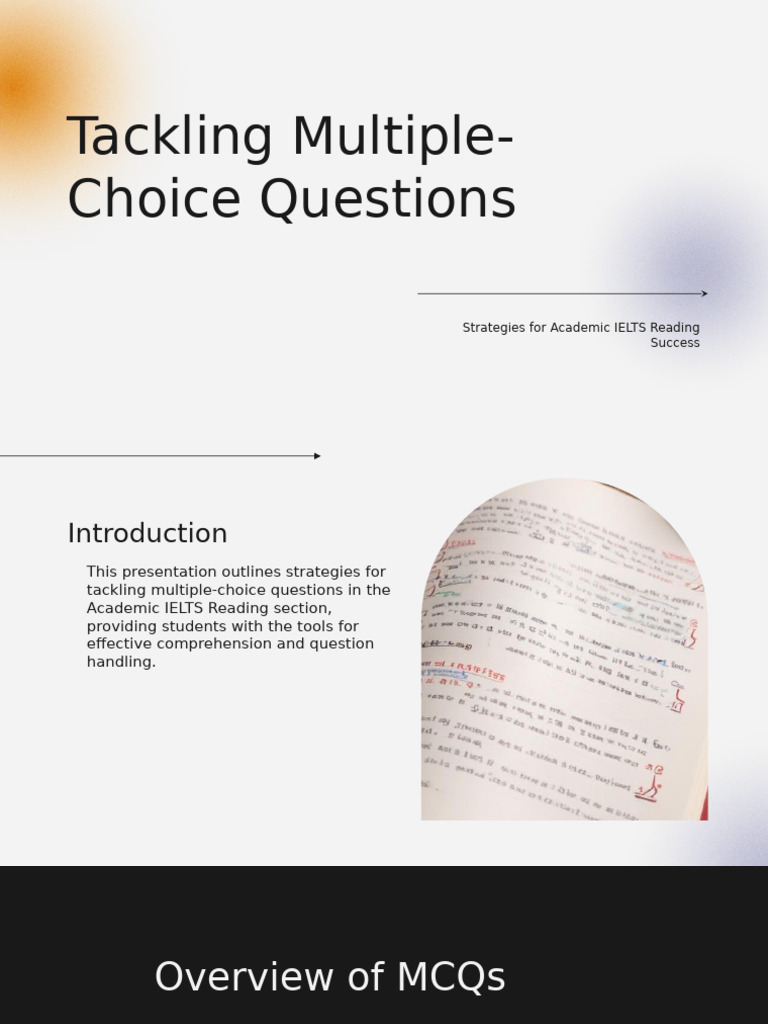 Tackling Multiple-Choice Questions | PDF | Multiple Choice | Reading ...