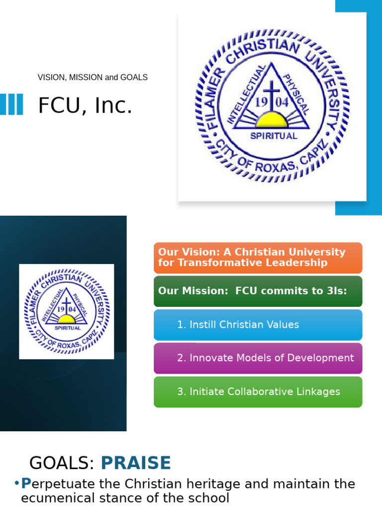 FCU Vision, Mission, and Goals Overview | PDF