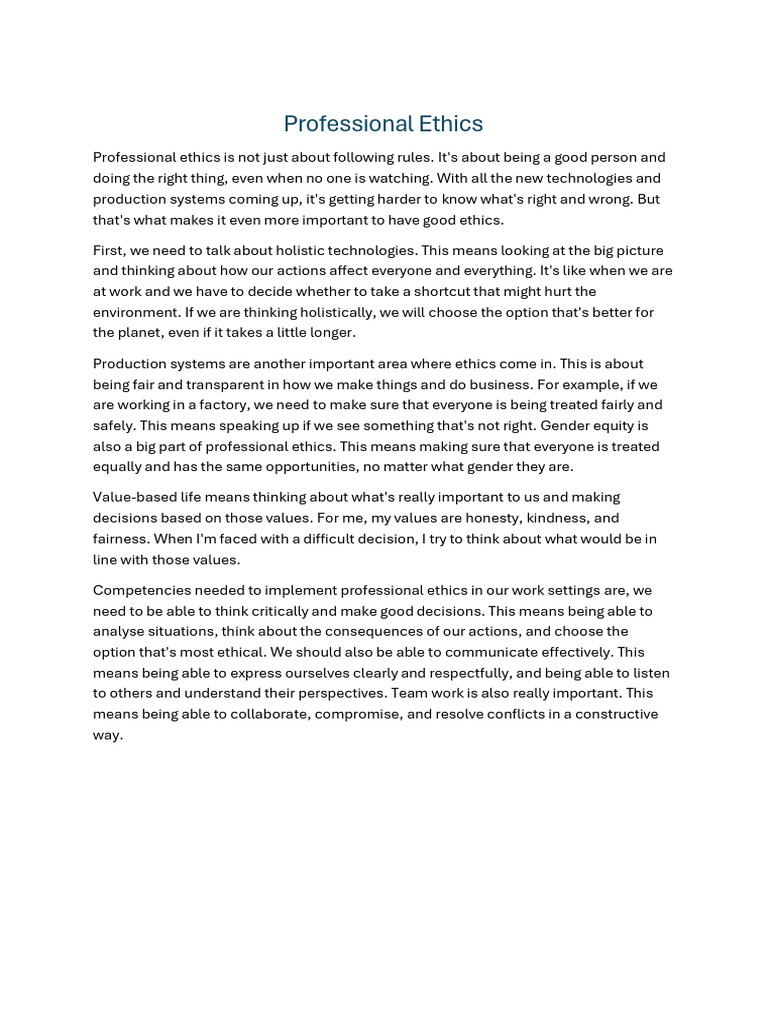 Human Values Professional Pdf