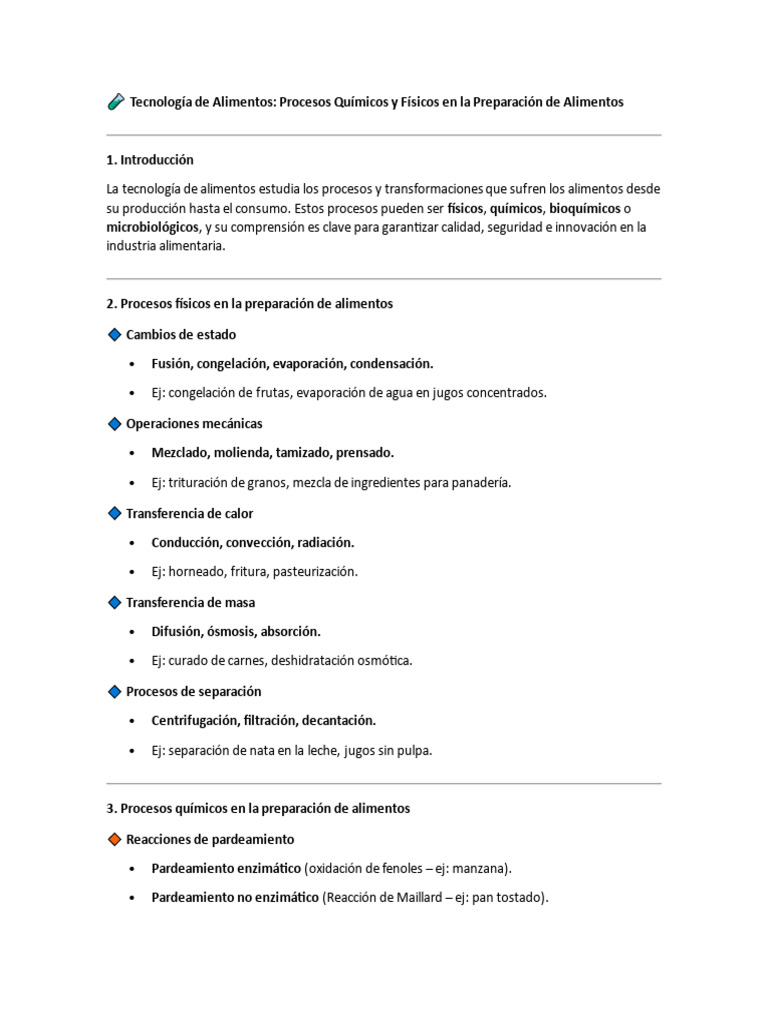 Procesos en Tecnología de Alimentos | PDF | Alimentos | Cocinando