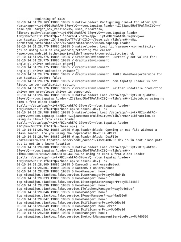 Com - Tapatap.loader Logcat | PDF | Software Engineering | Computing