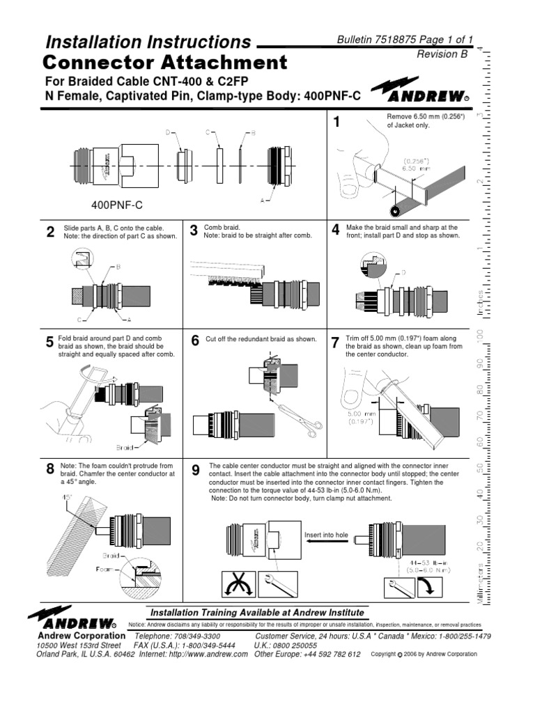 Andrew400PNF C Installation | PDF | Electrical Connector | Electrical ...