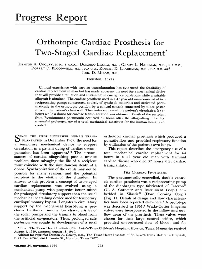 First Total Mechanical Heart 1969 | PDF | Coronary Circulation | Heart