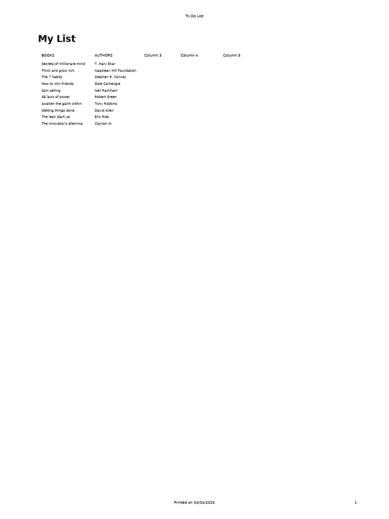 Simple List1 | PDF