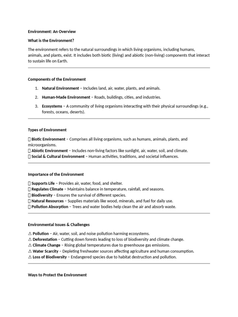 Understanding Environmental Issues | PDF | Natural Environment ...