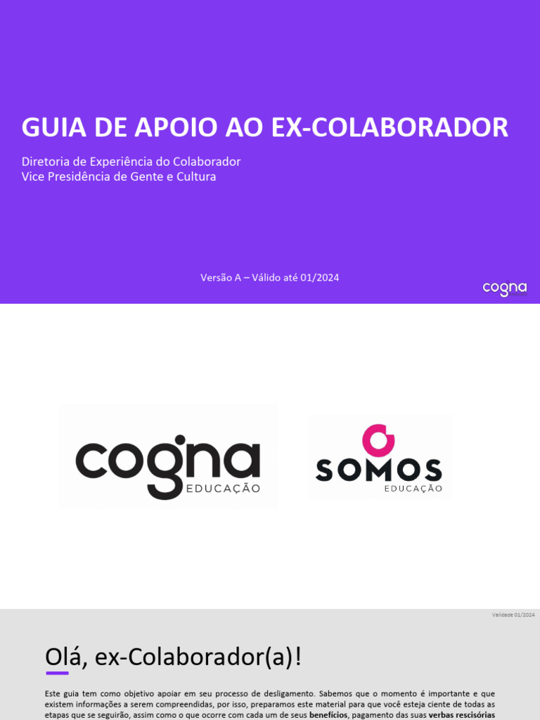 Guia de Desligamento para Ex-Colaboradores | PDF | Pós-graduação ...