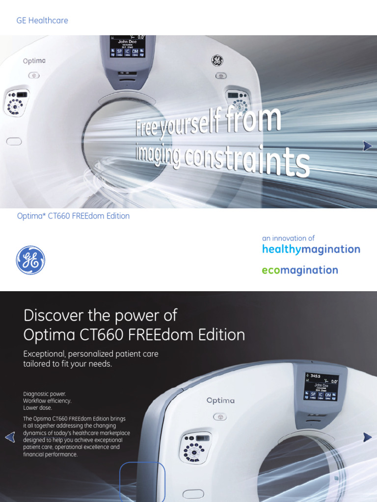 GE Optima CT660 Specifications Overview | PDF | Ct Scan | Medical Imaging