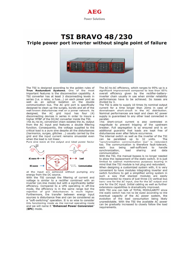 Onduleur TSI BRAVO | PDF