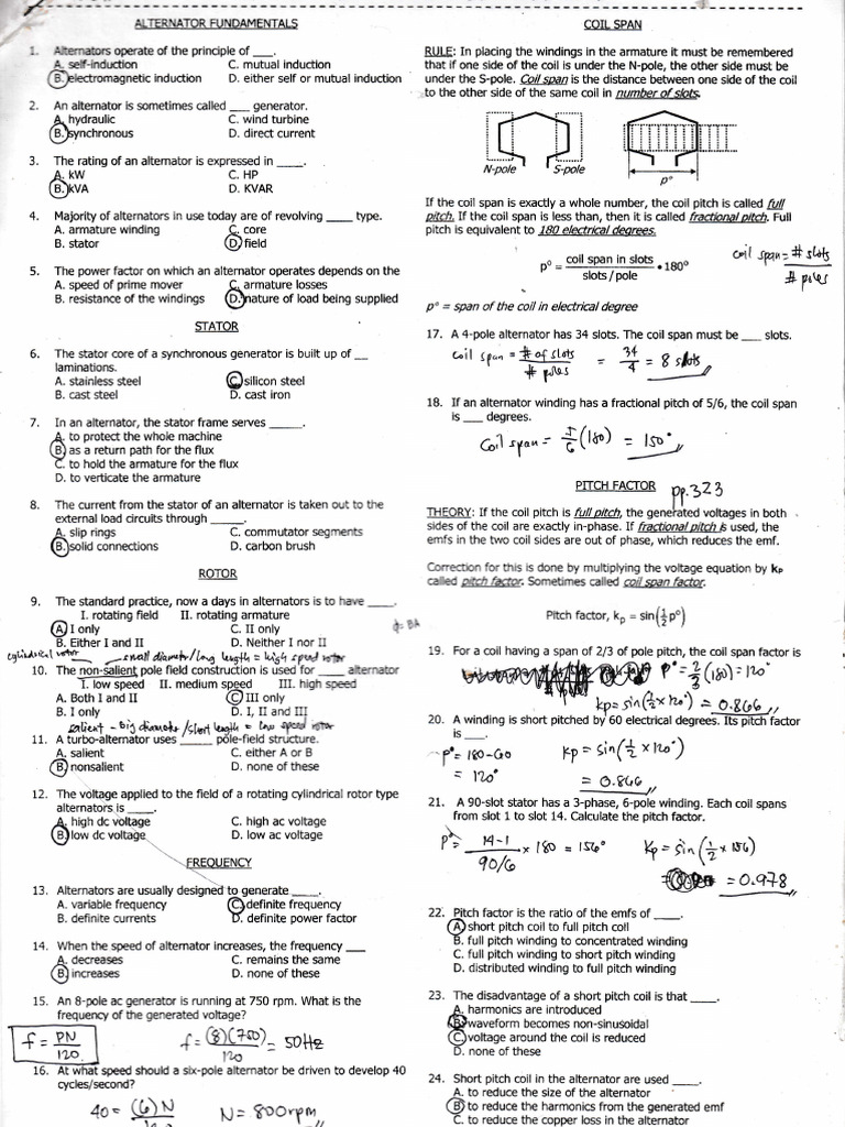 Alternator Rating and Performance Analysis | PDF | Magnetic Devices ...