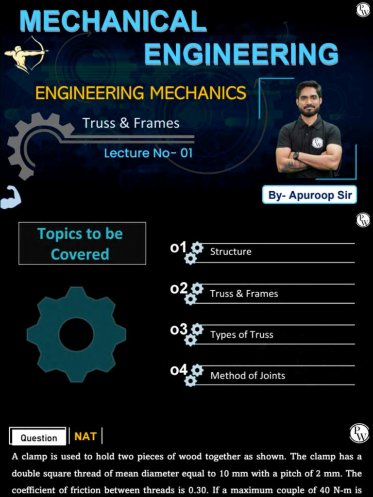 Truss Frames 01 Class Notes Pdf