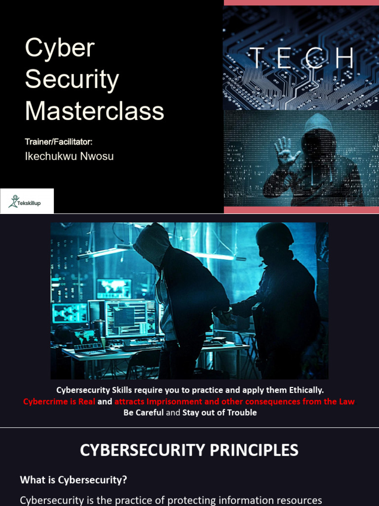 Cybersecurity Course - Week 1 - Day 1 | PDF | Security | Computer Security