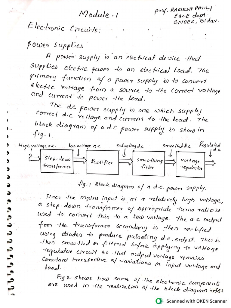 Besck204c-Module-1-Power Supply Notes | PDF