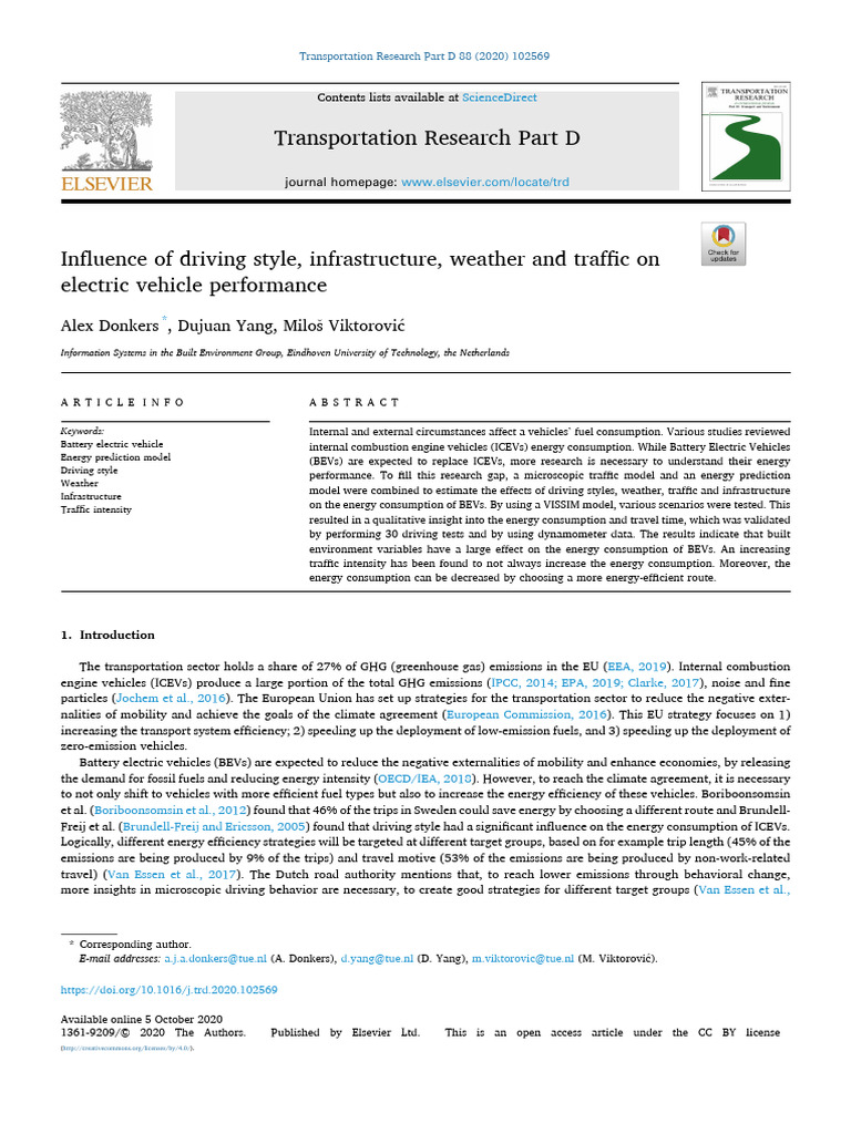 25 - Influence of Driving Style, Infrastructure, Weather and Traffic On ...