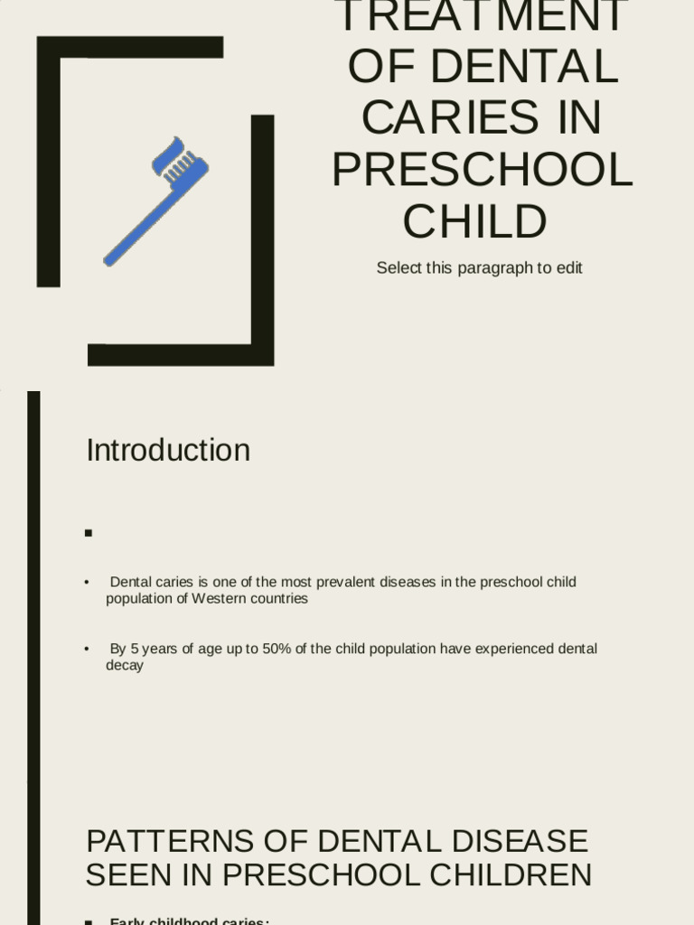 5.caries Treatment in Preschool Child | PDF | Human Tooth | Medical ...