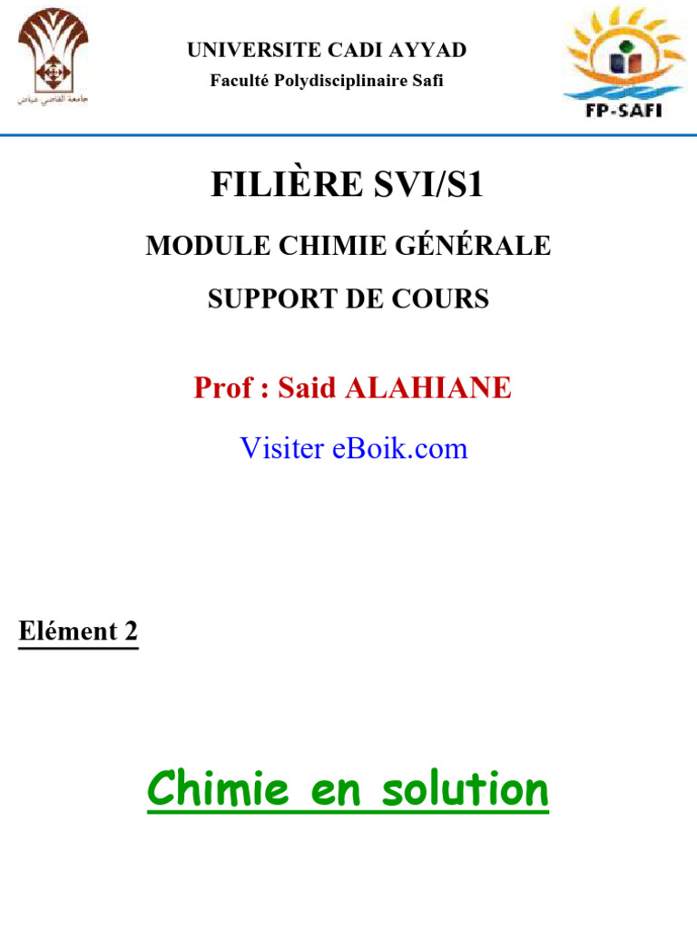 Équations de dissolution en chimie | PDF | Constante d'acidité | Acide