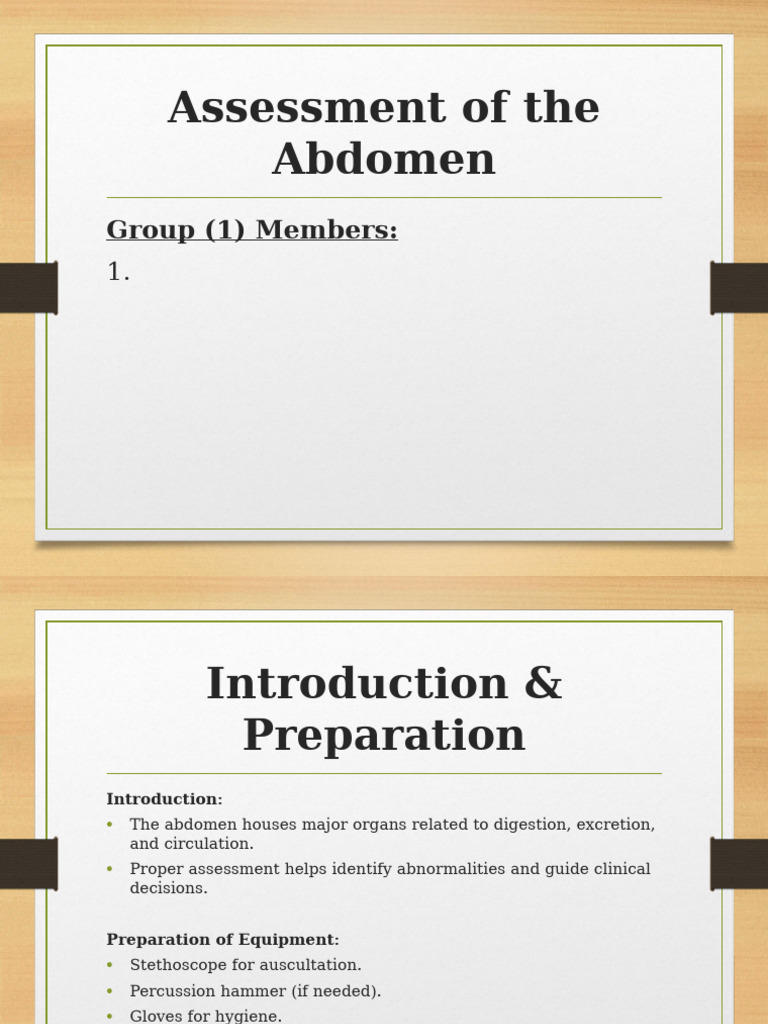 Abdominal Assessment Guidelines | PDF | Abdomen | Clinical Medicine