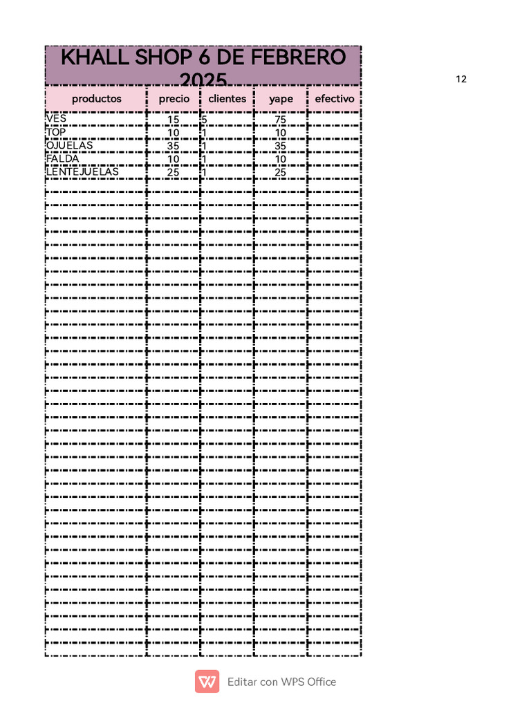 Cuentas Khall Shop-1 | PDF