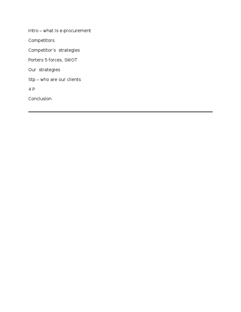 Intro - What Is E-Procurement Competitors Competitor's Strategies ...