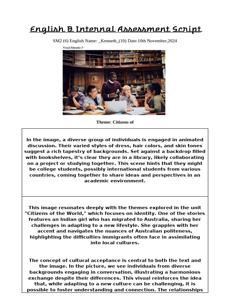 Cultural Acceptance in Global Citizens | PDF