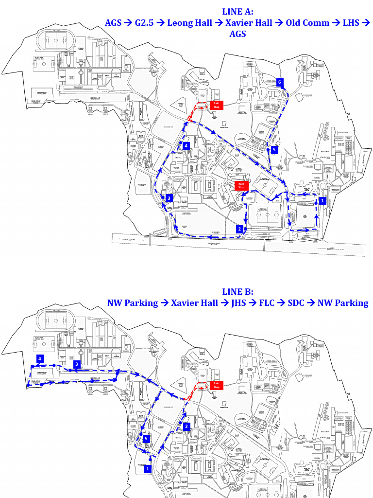 E Shuttle Maps Line A and B 062023 | PDF