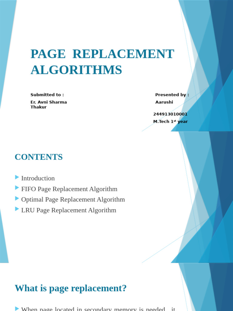 Comparison of Page Replacement Algorithms | PDF