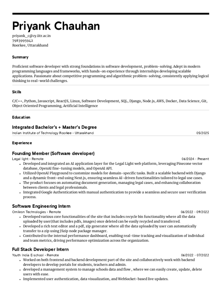 Software Developer Resume Summary | PDF | Computer Programming | Software