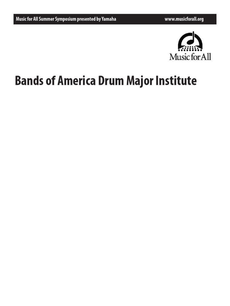 Drum Major Book | PDF | Hand | Tempo