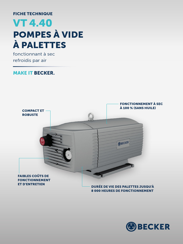 Fiche Technique Pompe Becker VT 4.40 | PDF