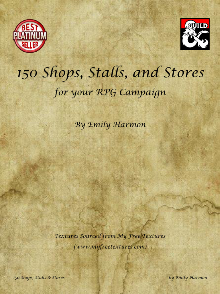 RPG Shops, Stalls & Stores Guide | PDF