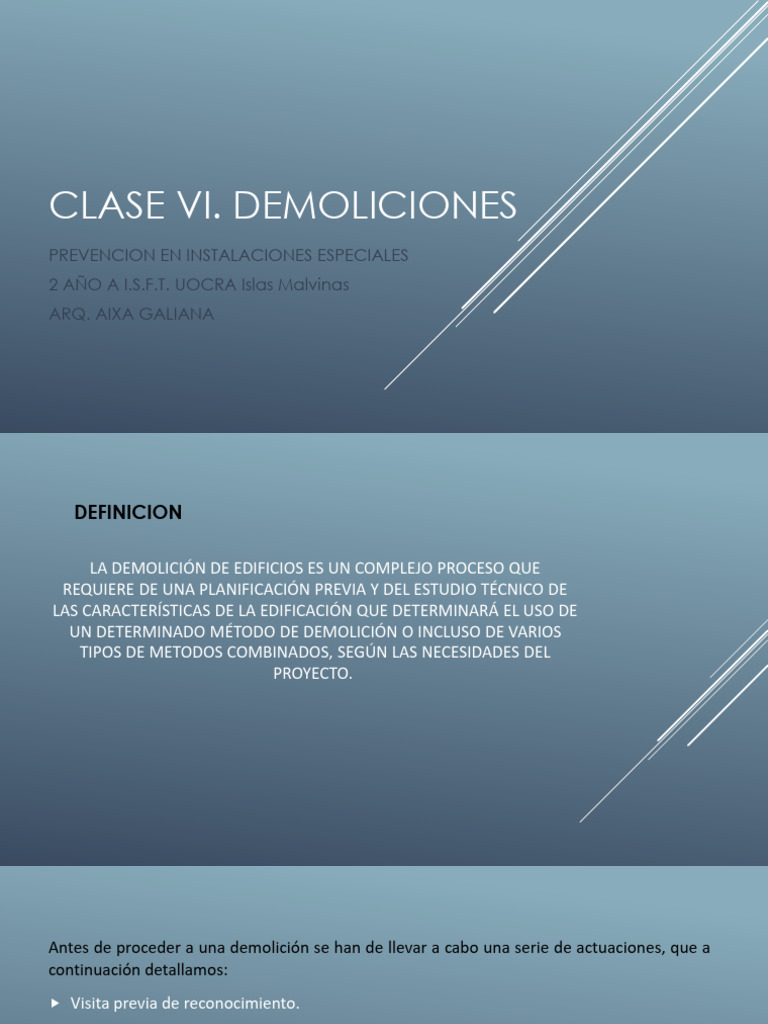 Guía de Demolición: Prevención y Métodos | PDF | Demolición | edificio