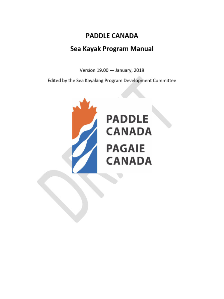 New Draft Sea Kayak Manual Skills Stream 1 | PDF | Kayak | First Aid