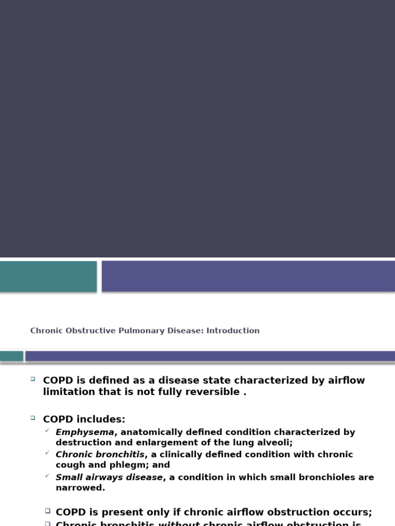 Understanding Chronic Obstructive Pulmonary Disease | PDF | Chronic ...