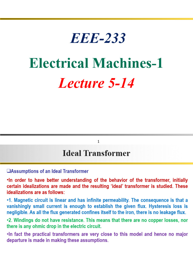 Understanding Ideal Transformers | PDF | Transformer | Electronics