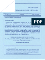 Principios Éticos de los Psicólogos y Código de Conducta. Boletín de la Sociedad Mexicana de Psicología