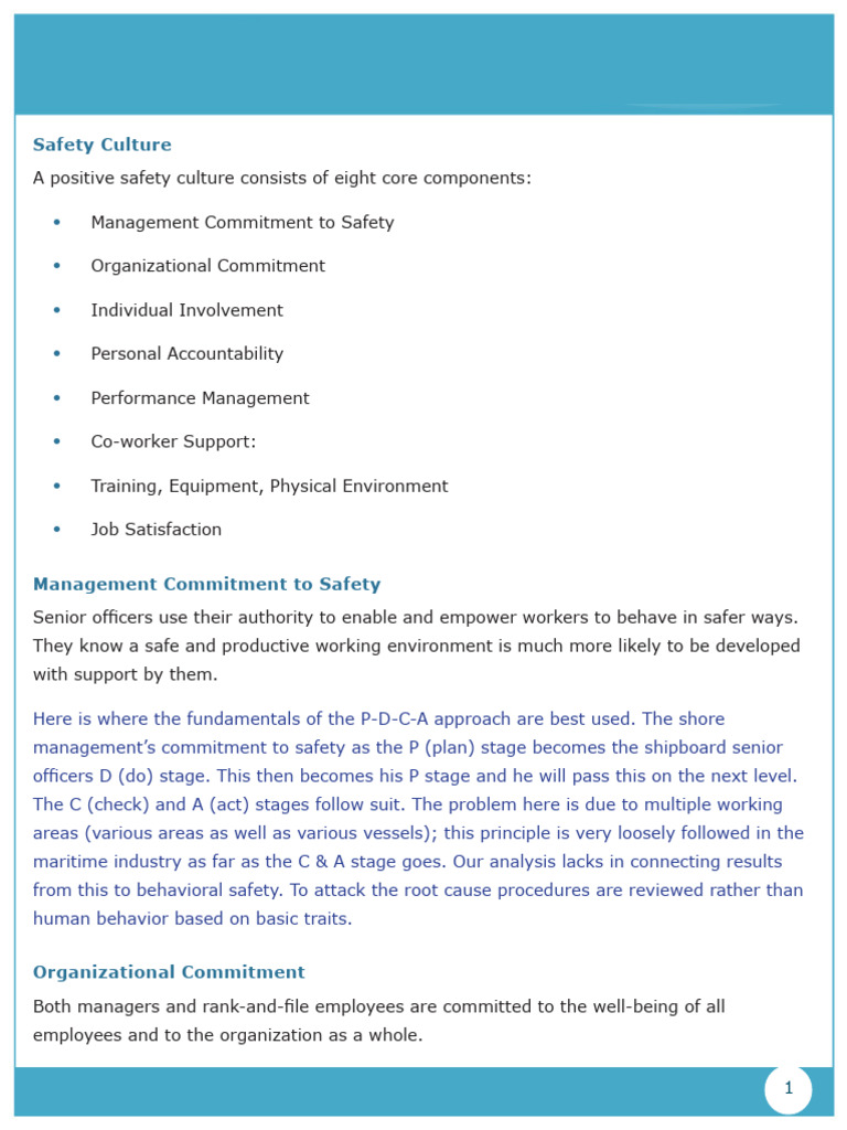 Safety Culture | PDF | Performance Appraisal | Safety