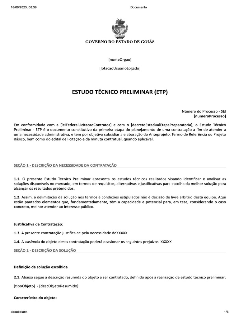 2 - Modelo Padrão ETP (Completo) | PDF
