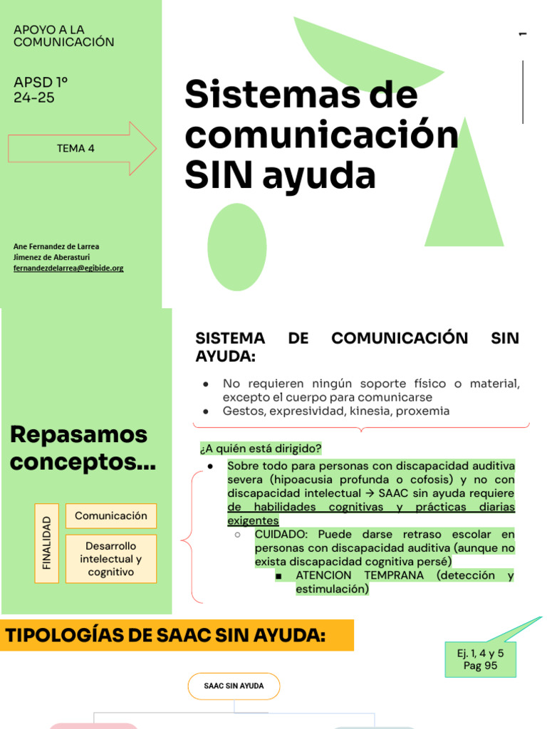SAAC Sin Ayuda: Métodos y Ejemplos | PDF | Comunicación | Lenguaje de señas