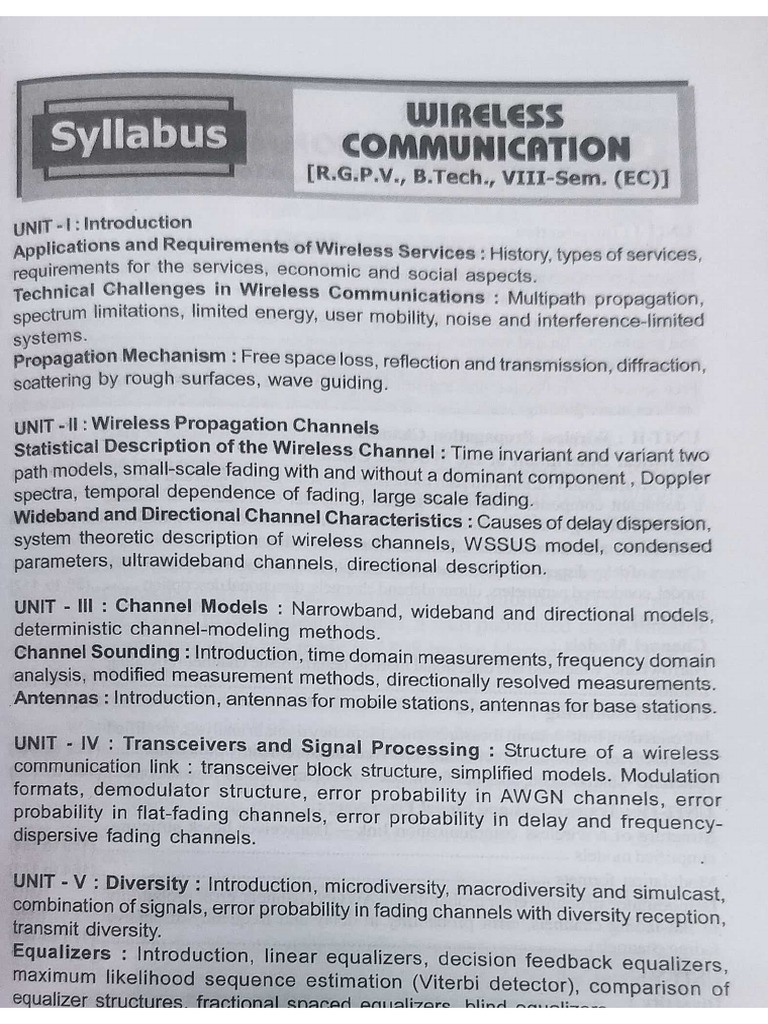 Wireless Communication - 1-61 | PDF