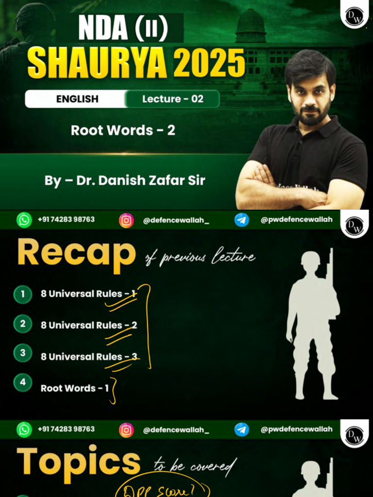 Root Words 02 - Class Notes | PDF