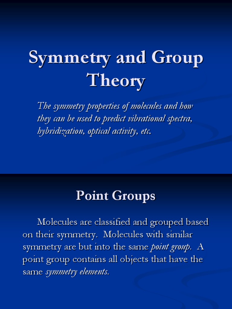 Molecular Symmetry and Group Theory | PDF