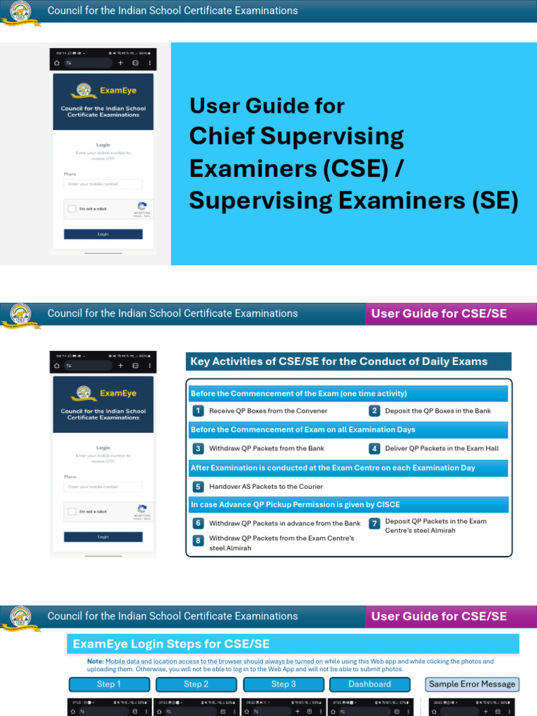 CSE/SE User Guide for ExamEye App | PDF | World Wide Web | Internet & Web