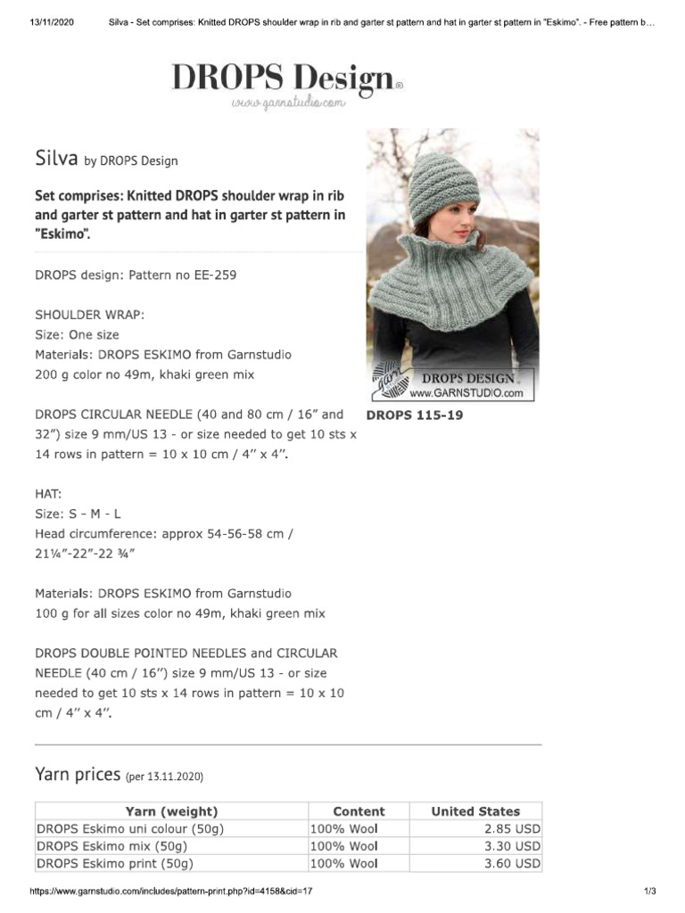 Cowl Ribbing Drops 259 | PDF