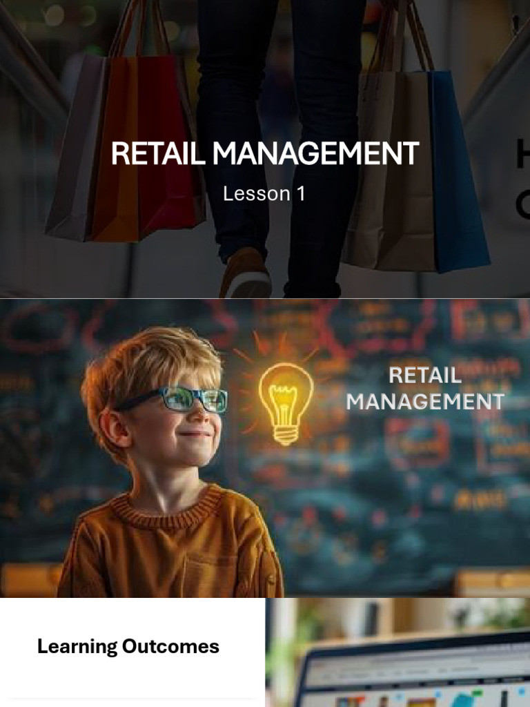Retail Management Lesson 1 | PDF | Retail | Economies