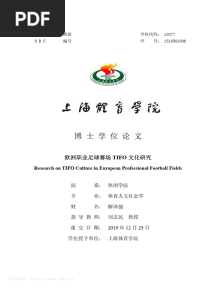 欧洲职业足球赛场TIFO文化研究_解泽强