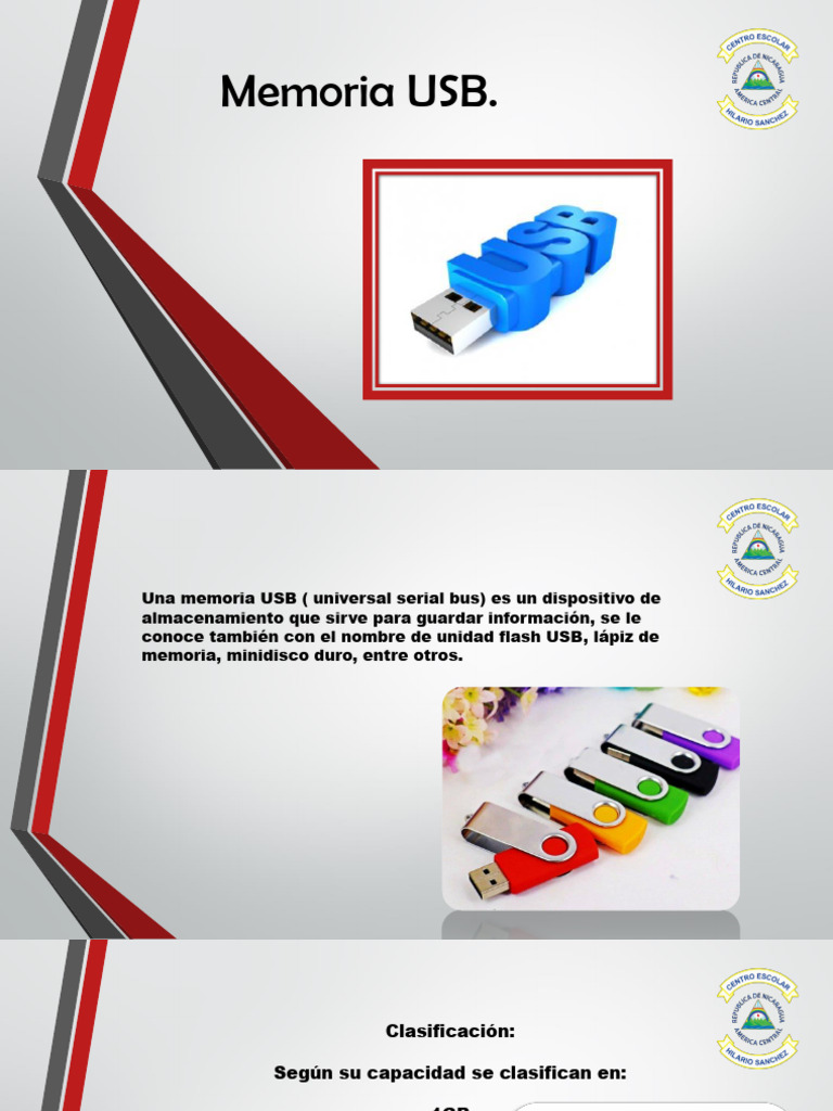 Tipos de memoria USB por capacidad | PDF
