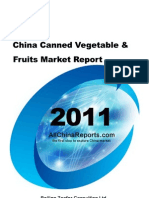 China Canned Vegetable Fruits Market Report