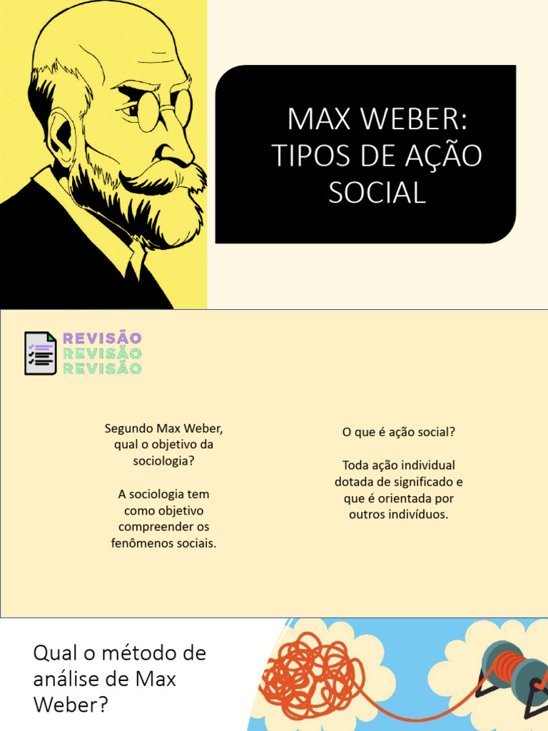 Tipos de Ação Social segundo Weber | PDF | Sociologia | Max Weber